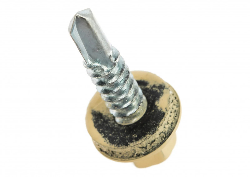 Саморез кровельный RAL1014 4,8х35 слоновая кость