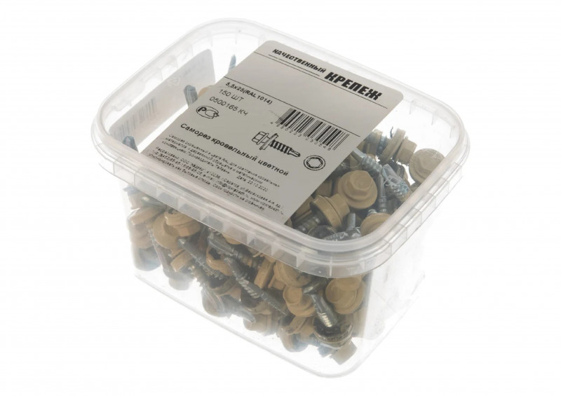 Саморез кровельный RAL1014 4,8х35 слоновая кость