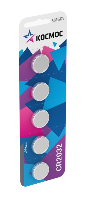 Батарейка таблетка CR2032 КОСМОС