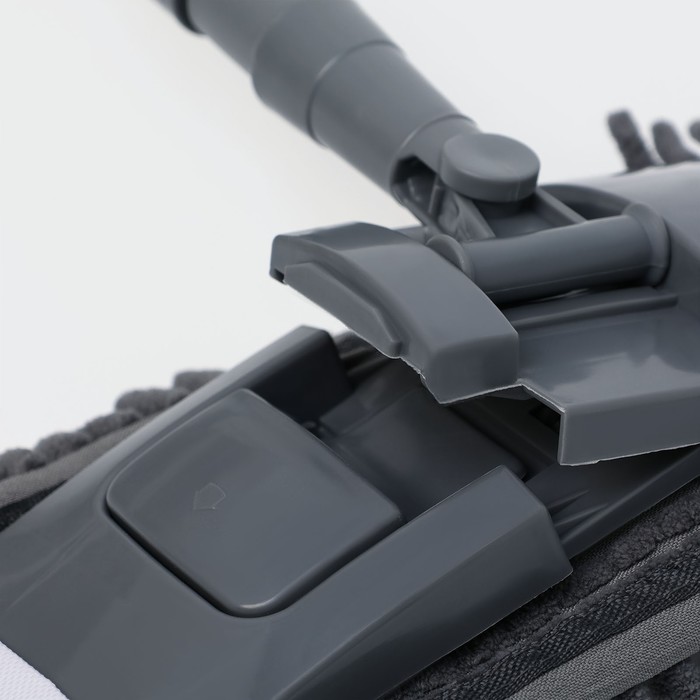 Швабра для мытья пола плоская,насадка микрофибра букли 42х12см,телескопическая ручка 70-120см