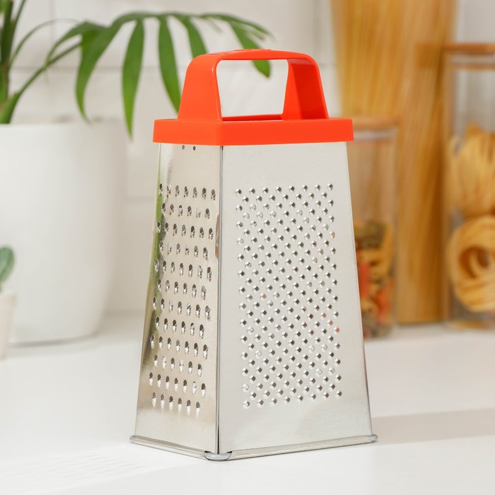 Терка 4 грани 11х8,5х22см, пластиковая ручка