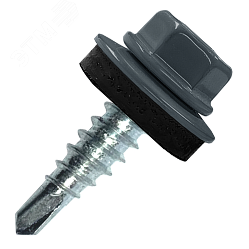 Саморез кровельный RAL7024 4,8х35 графитовый серый