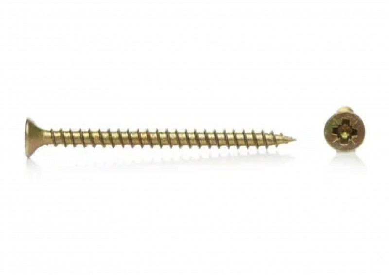 Саморез универсальный желтый цинк 4х70